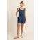 Expresso travelstof regular fit casual short - blauw
