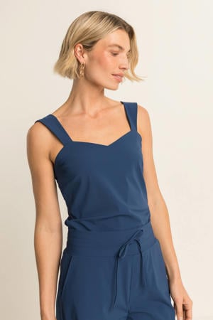 travelstof spaghettitop - blauw