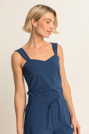 travelstof spaghettitop - blauw