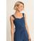 Expresso travelstof spaghettitop - blauw