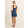 Expresso travelstof spaghettitop - blauw