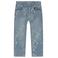 Stains&Stories loose fit geruite jeans - lichtblauw