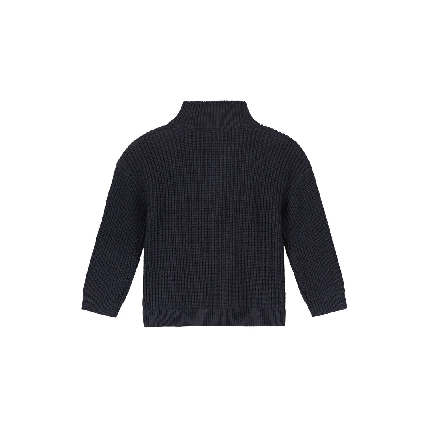Stains&Stories rechtvallende gebreide trui marineblauw