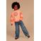 Stains&Stories wide leg jeans met hartjes - blauw