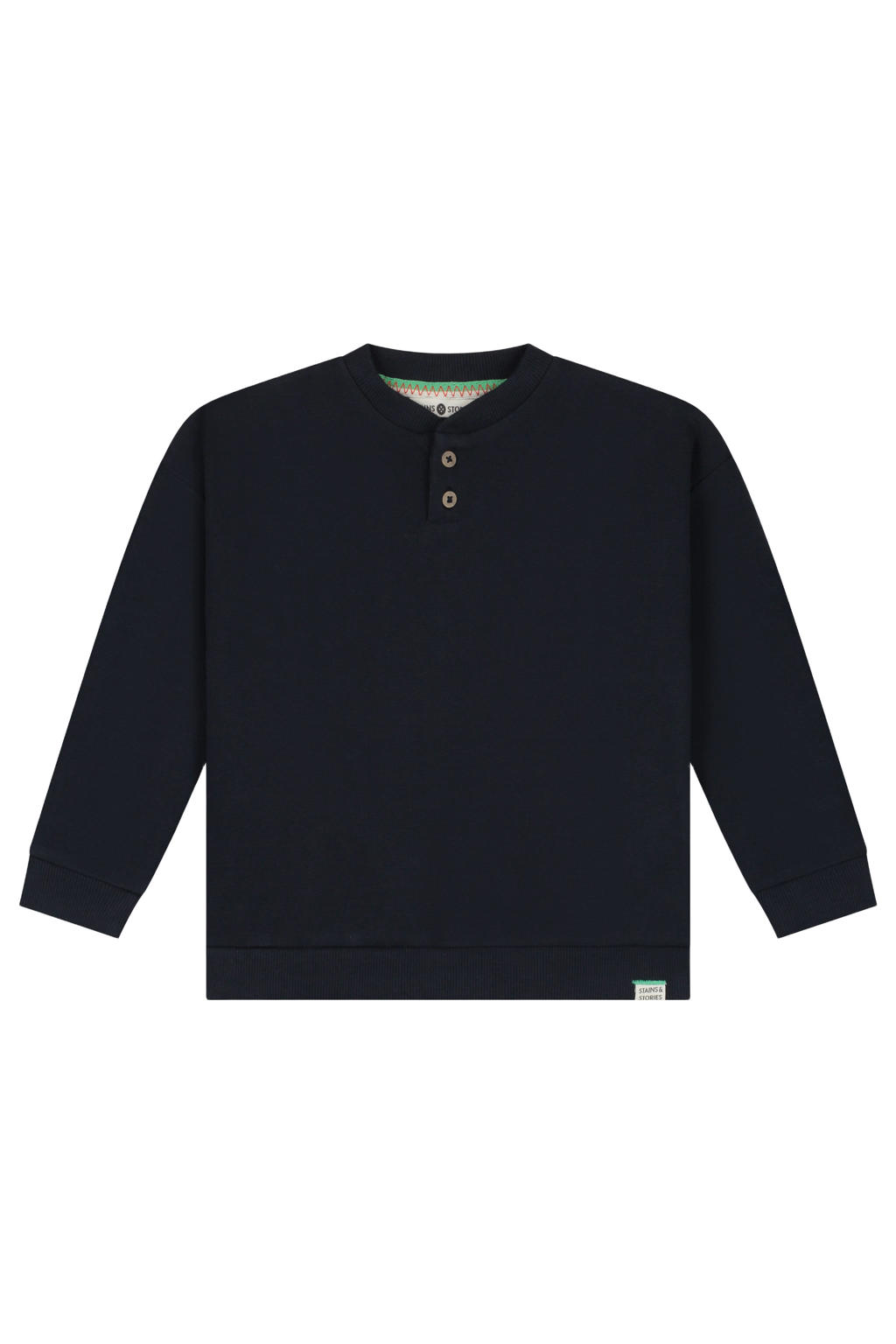 Stains&Stories sweater - marineblauw