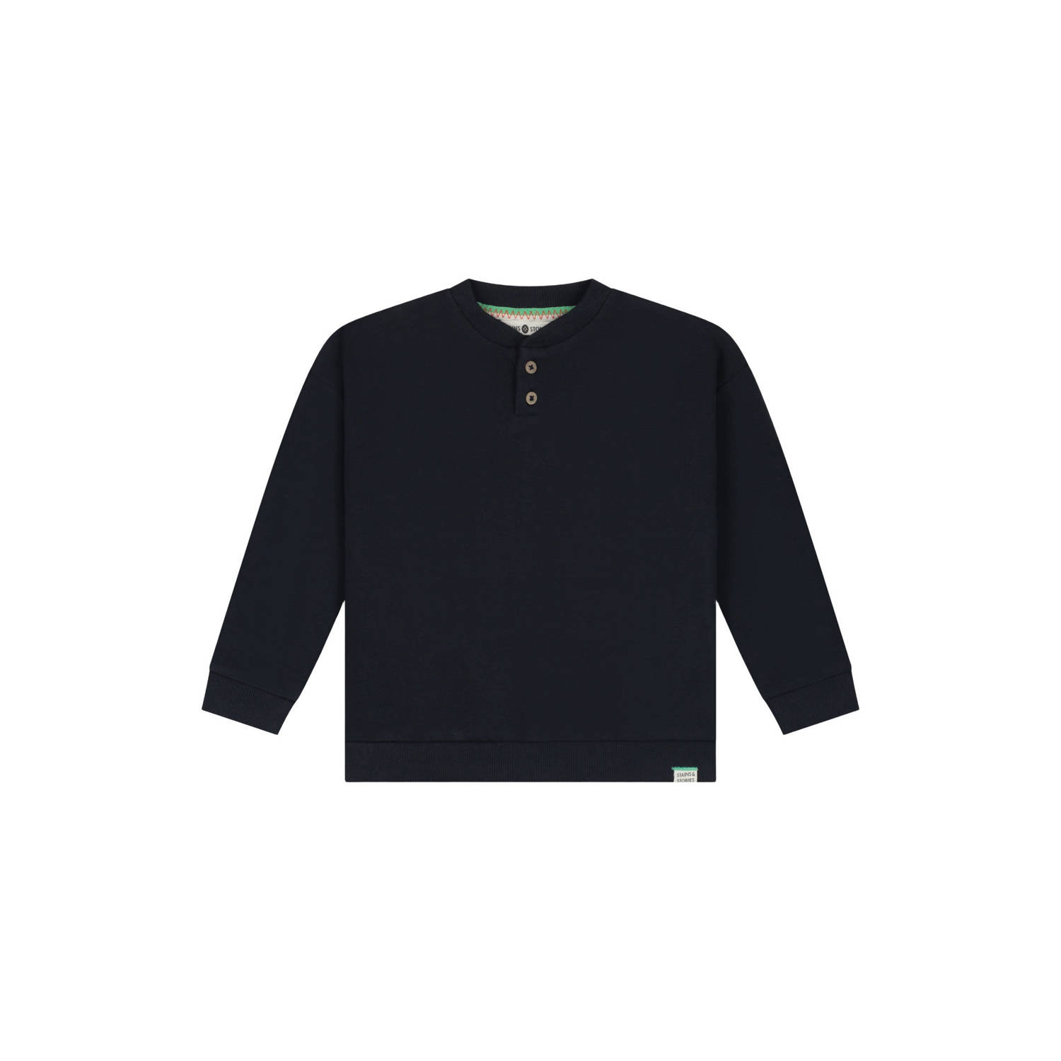 Stains&Stories sweater marineblauw