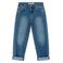Stains&Stories tapered jeans met stippen - medium blue denim