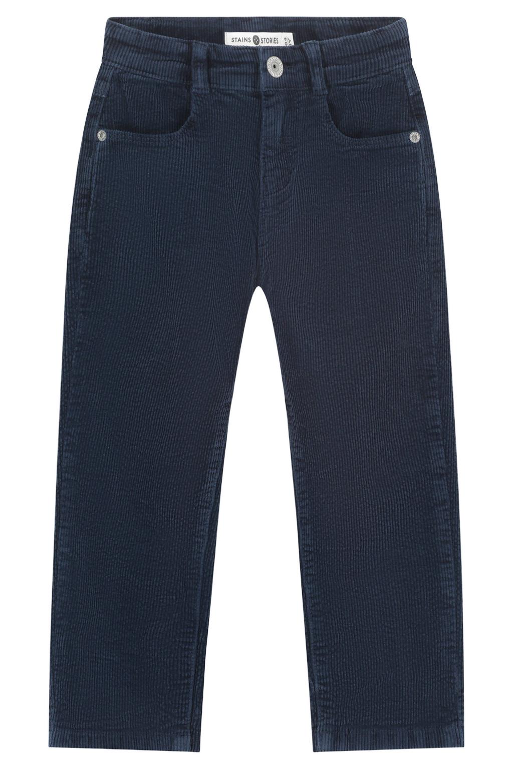 Stains&Stories loose fit jeans - donkerblauw