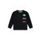 Stains&Stories rechtvallende sweater met print - marineblauw