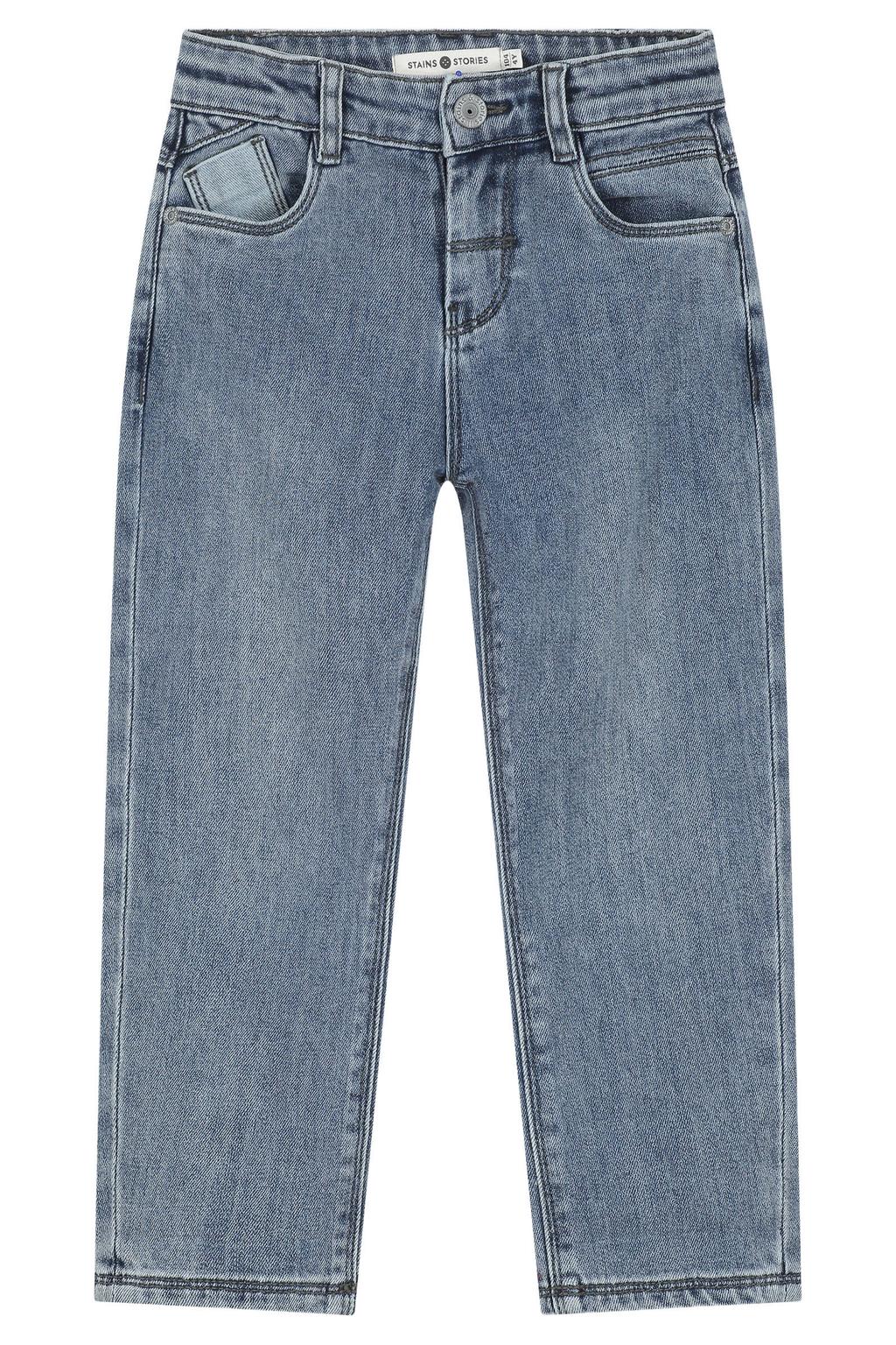 Stains&Stories loose fit jeans - blue denim