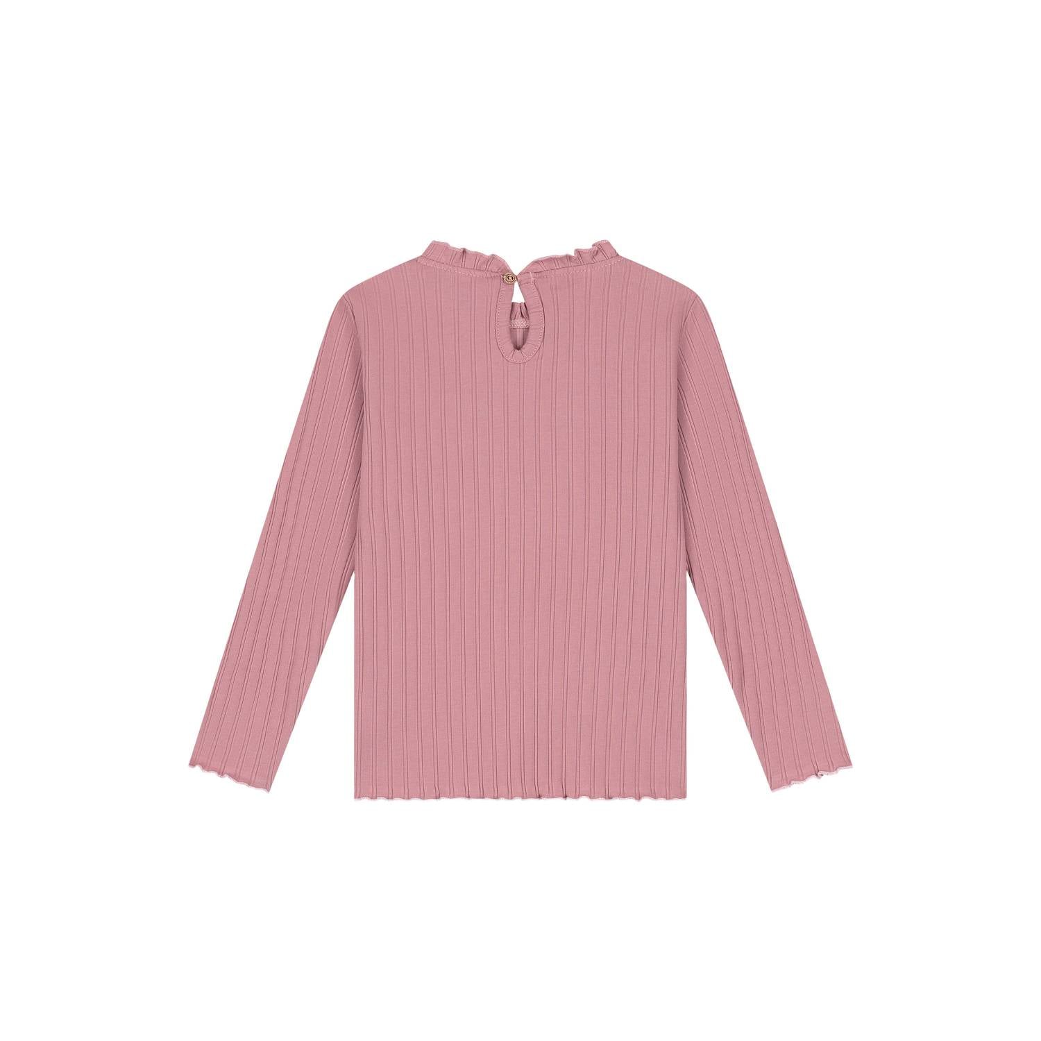 Stains&Stories longsleeve met ruches roze