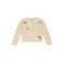 Stains&Stories katoenen gebreid vest met borduursels - beige
