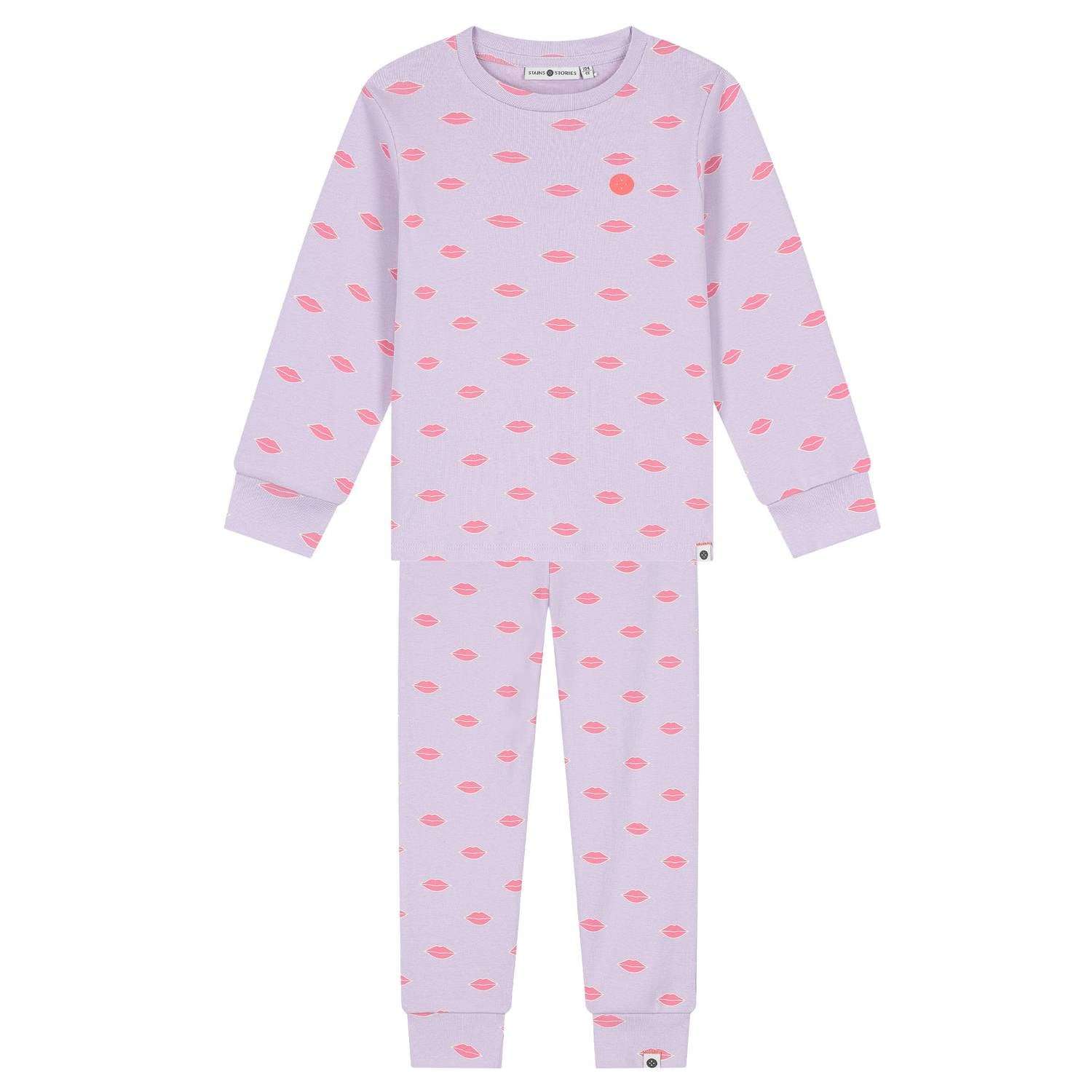 Stains&Stories pyjama met print lila roze