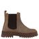 Develab leren enkelboots met profielzool - taupe