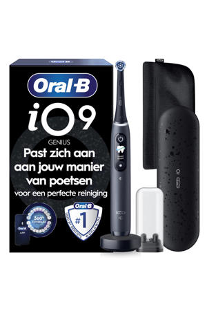  9 elektrische tandenborstel - zwart - 1 opzetborstel - oplaadreisetui - cadeau-editie