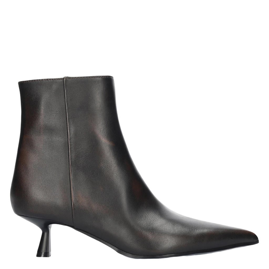 Donkerblauwe dames Bibi Lou Sakura Booties 45 leren enkellaarzen met hak - met ritssluiting