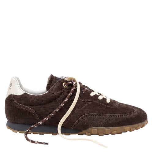 Boax Strike leren suède sneakers donkerbruin