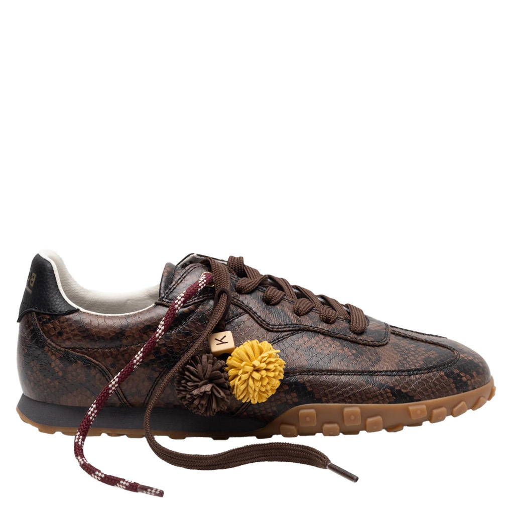 Boax Strike leren en suède sneakers - donkerbruin