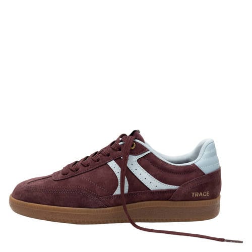 Boax Trace imitatieleren sneakers donkerpaars