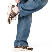 thumbnail: POSH by Poelman Carocel imitatieleren sneakers - donkerbruin/ecru