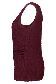 thumbnail: MS Mode top met textuur donkerrood