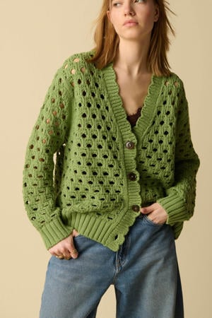 gebreid vest - groen