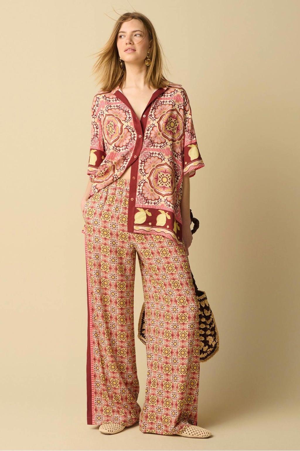 Sissy-Boy wide leg broek met print - meerkleurig