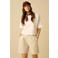 Sissy-Boy straight leg casual short met linnen - ecru