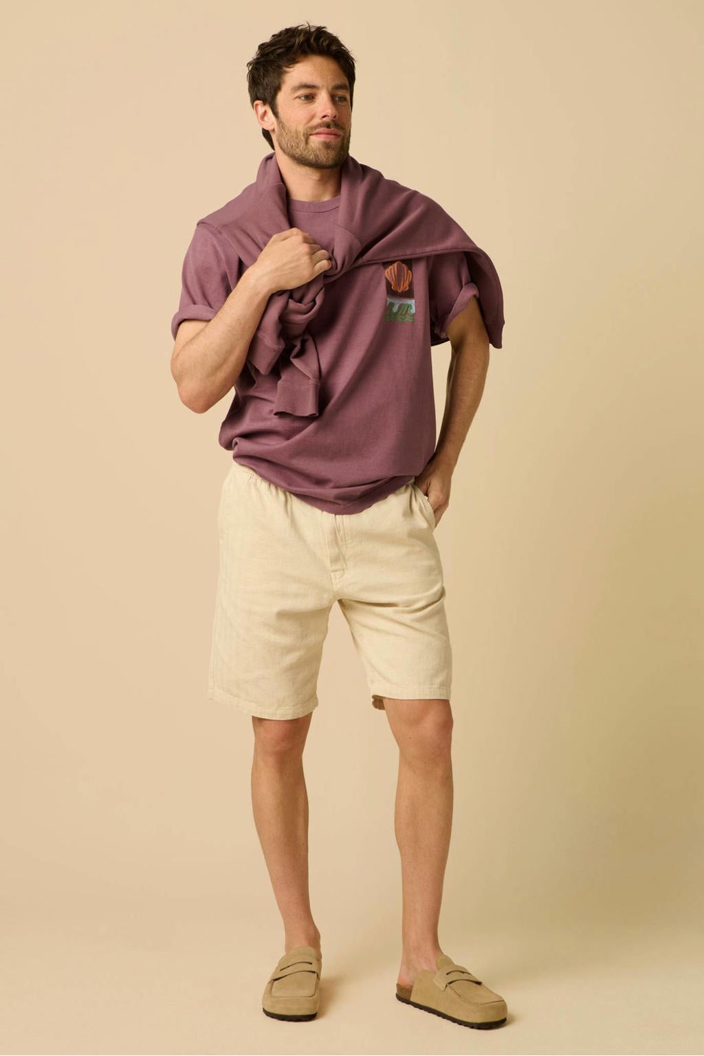 Sissy-Boy relaxed fit T-shirt met print - donkerlila