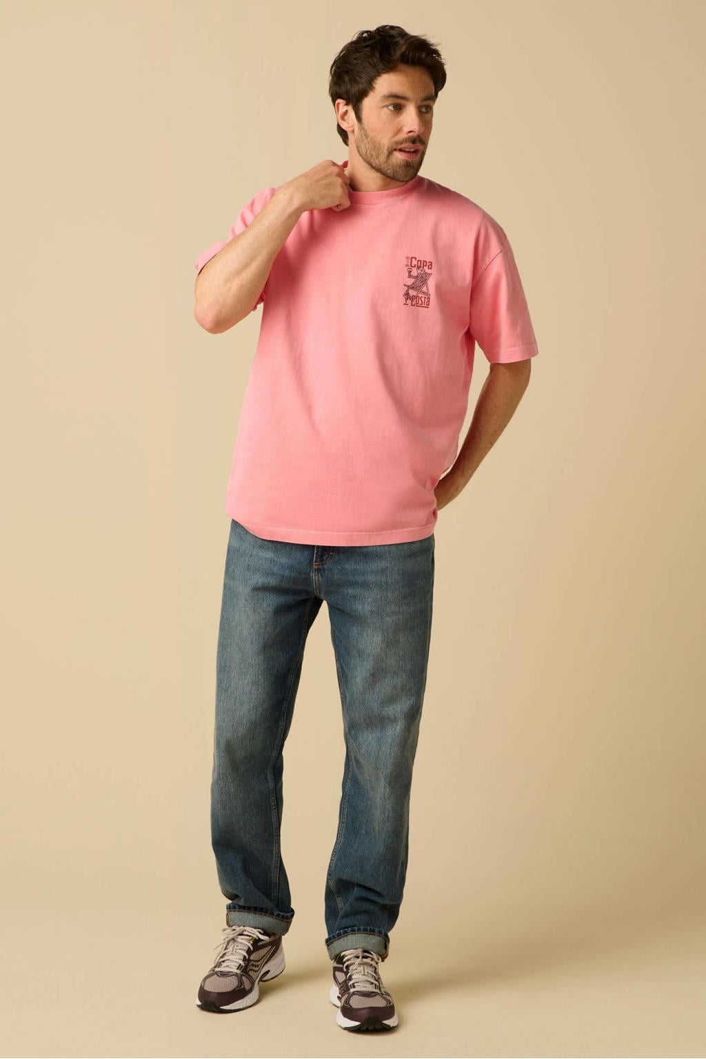 Sissy-Boy relaxed fit T-shirt met print - rood