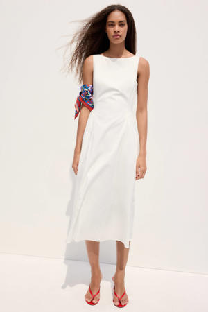midi zomerjurk - wit