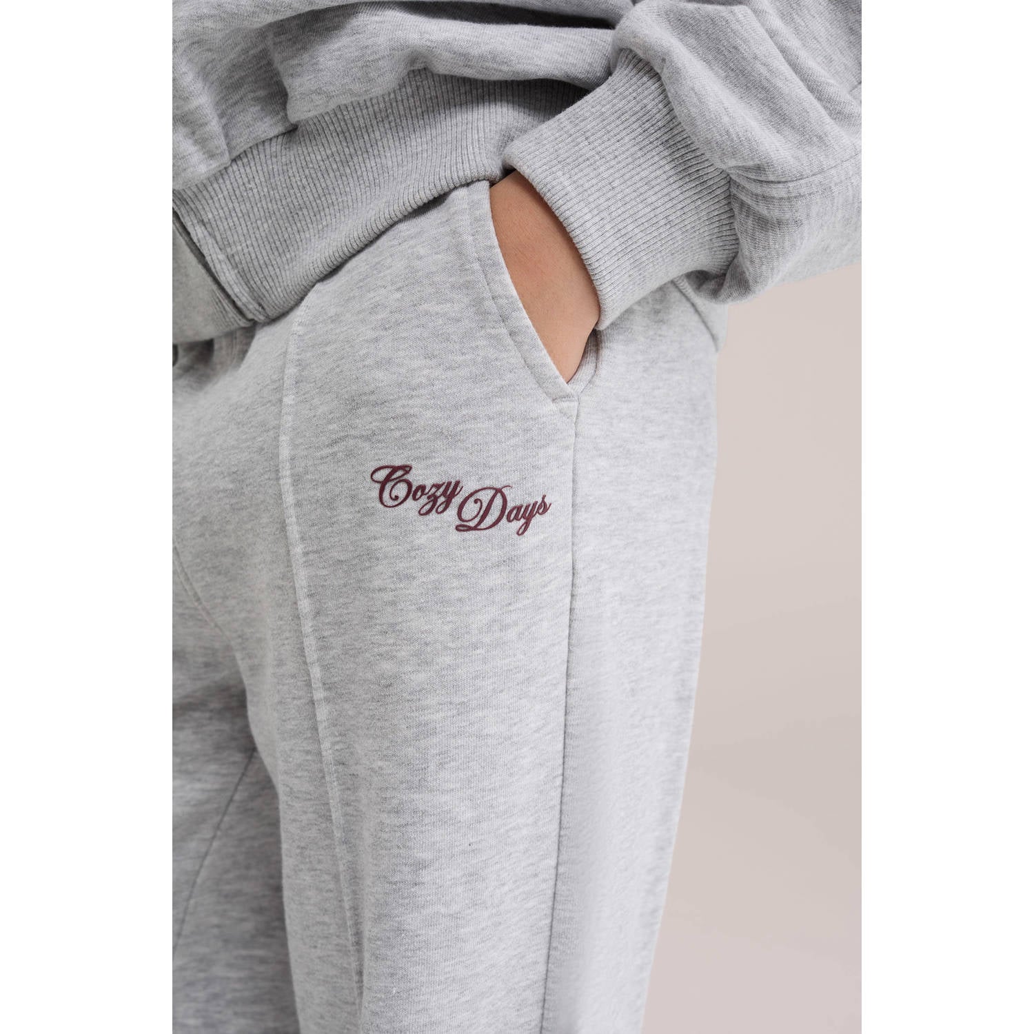 WE Fashion wide leg sweatpant grijs