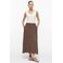 s.Oliver BLACK LABEL viscose regular fit midi rok - bruin