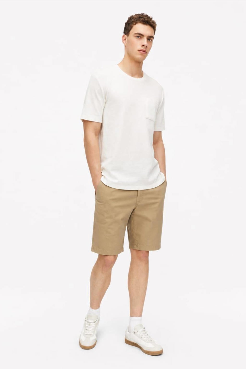 s.Oliver straight leg bermuda short - beige