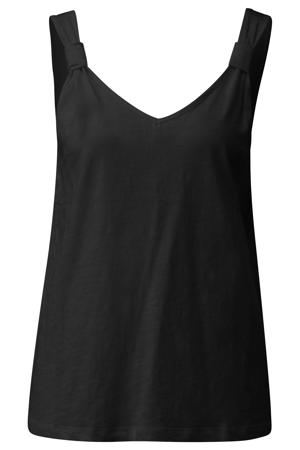 mouwloze top - zwart