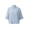 s.Oliver Curve relaxed fit gestreepte blouse met vleermuismouwen, Plus Size - lichtblauw