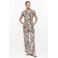 s.Oliver BLACK LABEL regular fit jumpsuit met ceintuur, zebraprint en linnen - bruin
