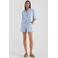 s.Oliver high waist regular fit casual gestreepte short - lichtblauw