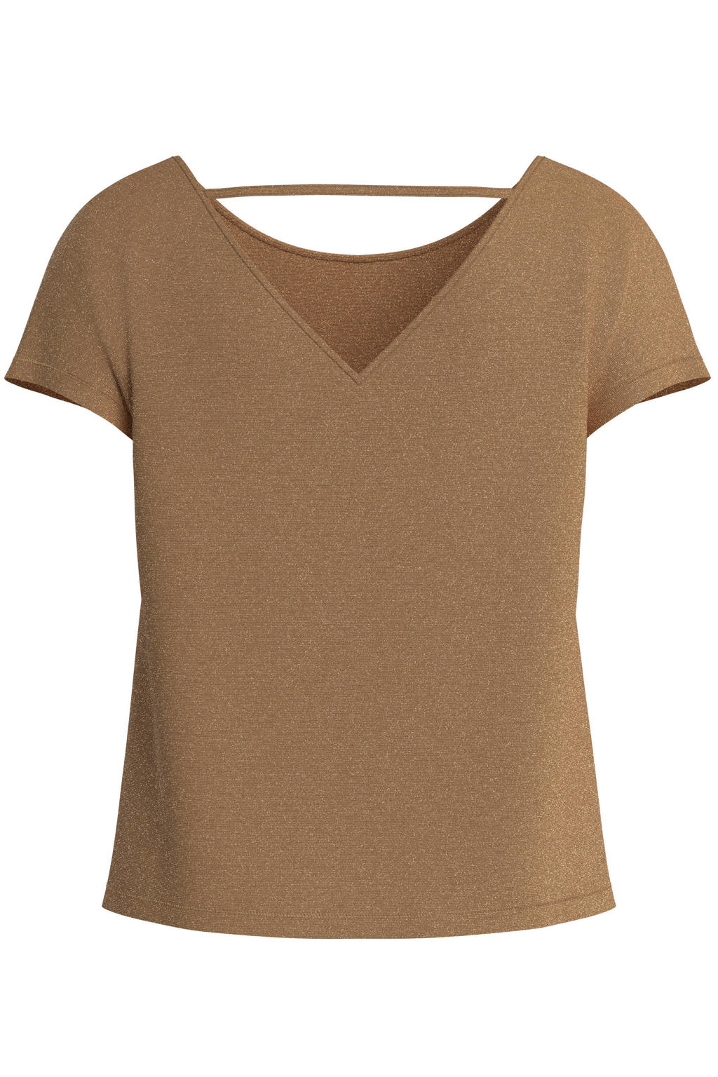 s.Oliver BLACK LABEL regular fit top met glitters - beige