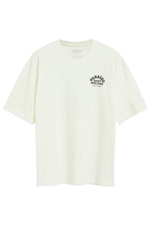 relaxed fit T-shirt met backprint - ecru