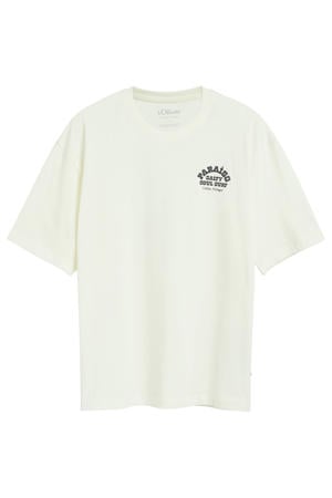 relaxed fit T-shirt met backprint - ecru