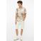 s.Oliver regular fit casual overhemd met print - beige