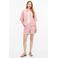 s.Oliver oversized gestreepte blouse met vleermuismouwen en overhemdkraag - roze
