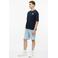 s.Oliver relaxed fit T-shirt met backprint - blauwzwart