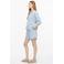 s.Oliver oversized gestreepte blouse met vleermuismouwen en overhemdkraag - lichtblauw