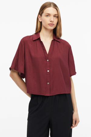 viscose blouse - donkerrood