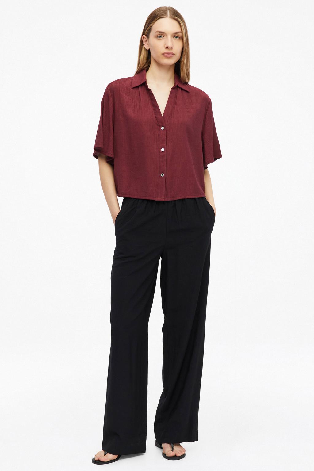 s.Oliver viscose blouse - donkerrood