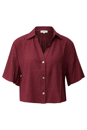 viscose blouse - donkerrood