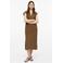 s.Oliver midi jurk - bruin