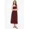 s.Oliver slim fit midi jurk - donkerrood